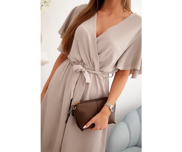 Sukienka z przekładanym dekoltem fango-4