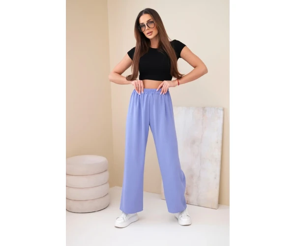 Spodnie z szeroką nogawką fioletowe-2