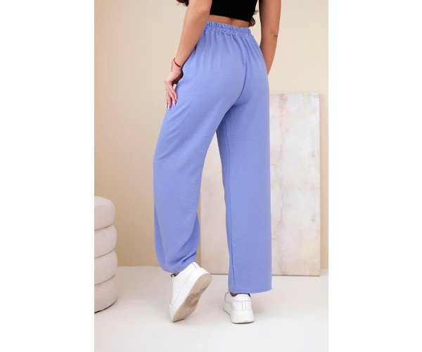 Spodnie z szeroką nogawką fioletowe-3