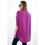 Bluzka z dłuższym tyłem ciemno fioletowa-3