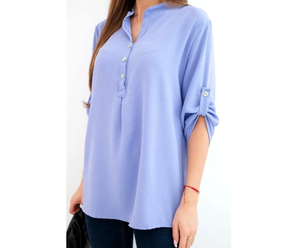 Bluzka z dłuższym tyłem jasny fioletowa-4