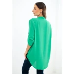 Bluzka z dłuższym tyłem zielona-3