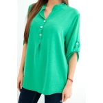 Bluzka z dłuższym tyłem zielona-4