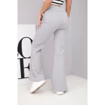 Spodnie damskie masełko z rozszerzaną nogawką szare-3