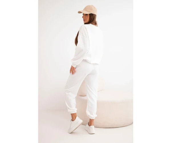 Komplet damski masełko z wycięciem w kształcie serca ecru-3