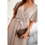 Sukienka z przekładanym dekoltem fango-4