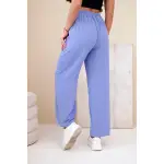 Spodnie z szeroką nogawką fioletowe-3