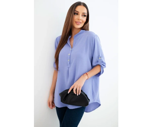 Bluzka z dłuższym tyłem jasny fioletowa-1