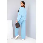 Komplet damski masełko bluza + spodnie niebieski-3