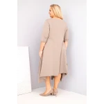 Sukienka damska bawełniana Plus Size z asymetrycznym dołem fango-3