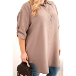 Koszula damska Plus Size z wiskozy z dłuższym tyłem fango-4