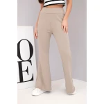 Spodnie damskie masełko z rozszerzaną nogawką fango-1