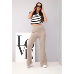 Spodnie damskie masełko z rozszerzaną nogawką fango-2