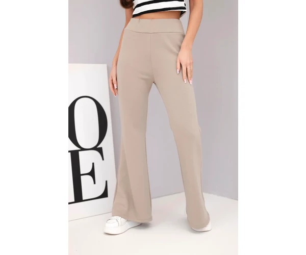 Spodnie damskie masełko z rozszerzaną nogawką fango-1