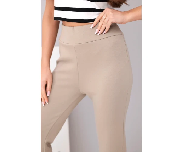 Spodnie damskie masełko z rozszerzaną nogawką fango-4